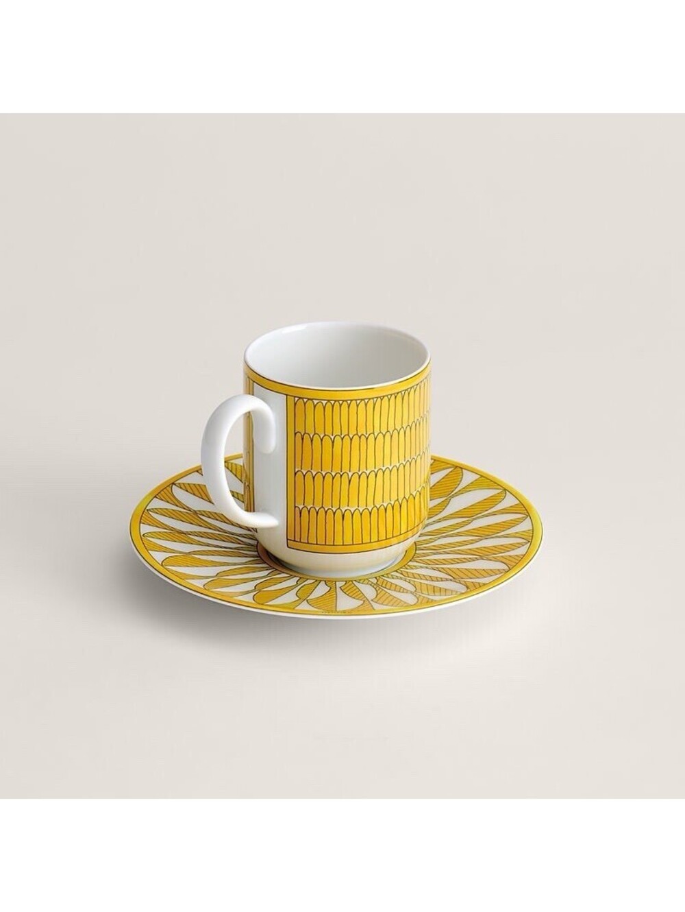 HERMES Tableware Coffee cup and saucer, Soleil d'Hermès, set of 2 BNIB